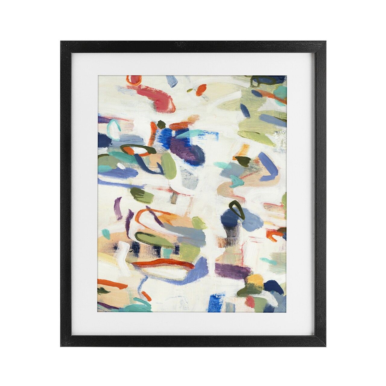 Stupell Industries Expressive Composition Brushstrokes Framed Print Under Glass, design by Lisa Ridgers